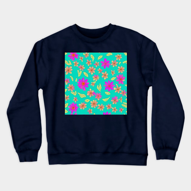 BlossomSketch: Versatile  Floral Design Crewneck Sweatshirt by Thompson Prints